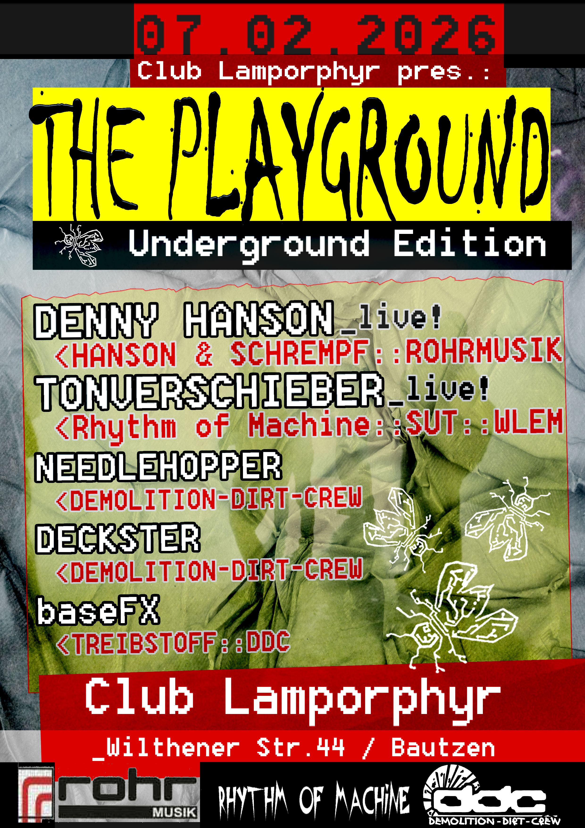 Playgound Eventflyer Februar 2026